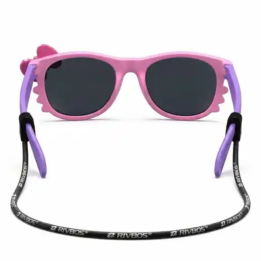 RIVBOS RBK002 kids sunglasses for girls and boys with strap polarized UV protection flexible rubber
